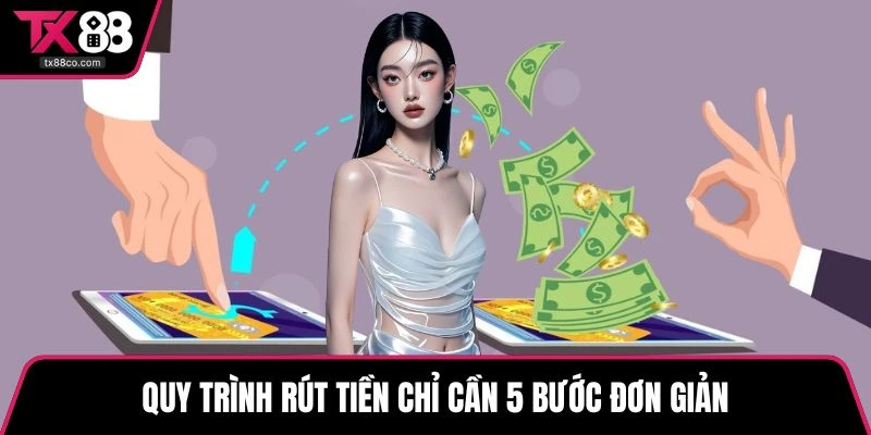 Quy trình rút tiền chỉ cần 5 bước đơn giản